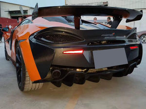 Runde para Mclaren 540C <span class=keywords><strong>570S</strong></span> Kit de carrocería de fibra de carbono seco parachoques delantero faldones laterales Spoiler P1 Hood <span class=keywords><strong>Novitec</strong></span> difusor trasero - Product Image 5