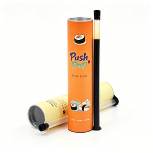 Boîte cylindrique en papier de qualité alimentaire écologique, recyclable, avec logo personnalisé, tube à sushi push pop pour <span class=keywords><strong>la</strong></span> restauration - Product Image 1