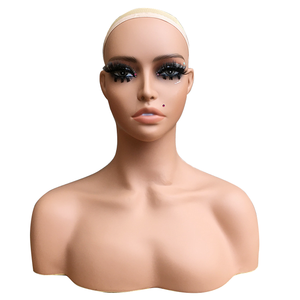 Новое поступление, высокое качество, Женские Ювелирные изделия из ПВХ, реалистичный манекен, бюст, черный, коричневый, манекен, парик, подставка для париков, магазин - Product Image 3