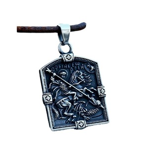 Perhiasan Liontin Hip Hop Paling Trendi Liontin Hip Hop Baja Anti Karat Berlapis Emas Liontin Santo Yohanes untuk Pria Anak-anak - Product Image 3