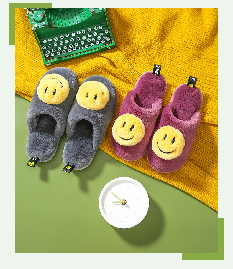 Fashion Plush Slippers Women Indoor Warm Fluffy Slippers Cotton Fur Slides Ladies