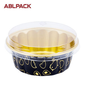 235ML feuille Cupcake jetable Muffin Liner cuisson tasse gâteau papier aluminium Cupcake pointe Pan ramequin supports <span class=keywords><strong>petites</strong></span> tasses à pouding - Product Image 2