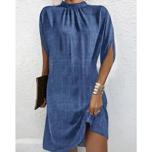 2025 nouvelle mode d'été imprimé col rond décontracté robe ample dames Baty manches Style robe - Product Image 4