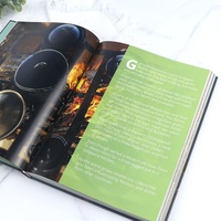 Kualitas tinggi kustom penuh mewarnai Hardcover makanan Menu memasak buku resep cetak di kardus Kraft kertas Offset dengan Hard Cover