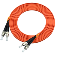 Câble de brassage en fibre optique duplex OM1 62,5/125 ST-ST de qualité supérieure |   Câble OFNR orange pour câblage réseau intérieur