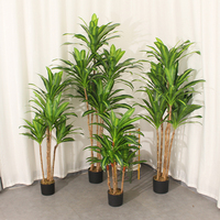 Plantes artificielles de dracaena à haute simulation, dracaena fragrans, herbe artificielle décorative, feuilles de type feuille, maison, bureau, extérieur