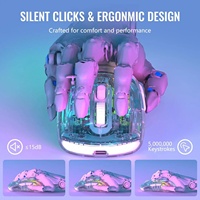 ATTACK SHARK X2 Pro Souris de jeu à trois modes sans fil/Bluetooth/filaire 2.4G avec station de charge RVB PixArt 3212 pour PC et ordinateurs portables