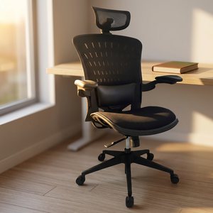 Modern Ergonomic Mesh Office <b>Chair</b> with Adjustable Armrest Built-In Headrest Revolving Swivel for Home Office Use - Product Image 3