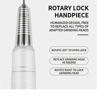 Machine à ongles silencieuse M3 avec moteur brossé, pièce à main ergonomique légère pour salon de manucure professionnel