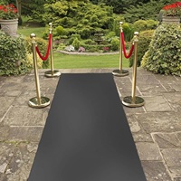 3ftx50ft Black Sparkle Glitter Non-Woven Carpet Runner Prom Aisle Runner Rugs for Wedding Ceremony Hallway Glam Parties