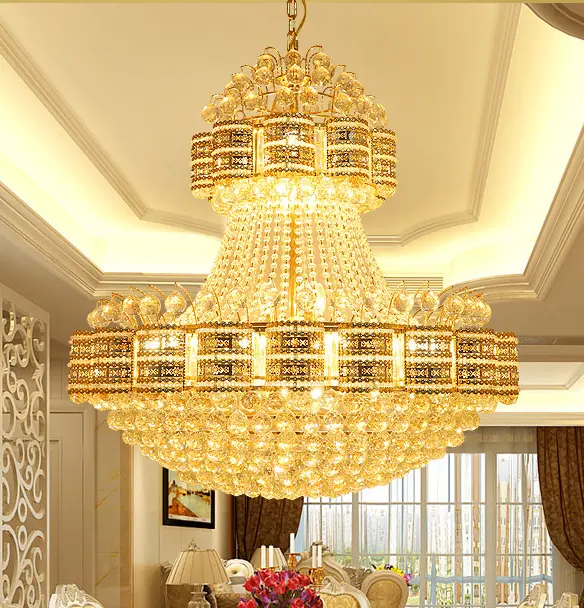 Factory Customization crystal chandelier lighting High Quality chandelier luxury gold large chandelier