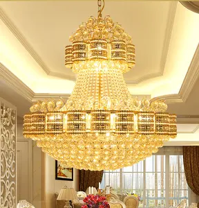 JYLIGHTING – lustre en cristal personnalisé en usine, éclairage de haute qualité, lustre de luxe doré, grand lustre