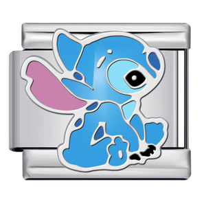<b>Stitch</b> Cartoon Italian Modular Bracelet <b>Charm</b> Set Unisex DIY Jewelry Gift Titanium Steel - Product Image 2