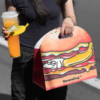 Plateau d'emballage personnalisé pour hot-dogs Boîte en papier Papier d'emballage pour snacks Emballage de fast-food à emporter Boîte pour chien de maïs