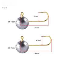 Hameçons miniatures de haute qualité 0,5g-5g (5-10 pièces) avec ardillon doré pour la pêche sur glace, accessoires pour leurres souples