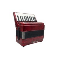 SEASOUND OEM Accordéon professionnel chromatique à 25 touches et 12 basses, en bois rouge et celluloïd, clavier de piano, instrument JP2512