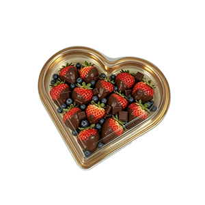 Boîte à pâtisserie en plastique en forme de cœur, jetable, recyclable, pour fruits, sushis, desserts, chocolat, fraises, avec couvercle transparent - Product Image 2