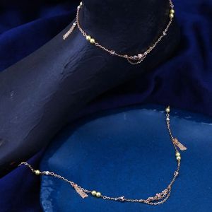 Chaîne de cheville élégante en perles, bijou de mode délicat, chaîne de cheville stylée, bijou de pied raffiné, accessoire cadeau tendance - Product Image 2