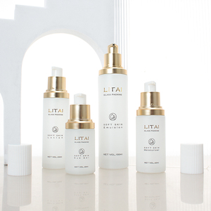 Envases de Lujo para Cuidado de la Piel, Frascos de Vidrio Vacíos de 1oz, 2oz, 30, 50 y 100ml para Crema Cosmética, Botella de Vidrio para Loción con Bomba y Gotero - Product Image 2