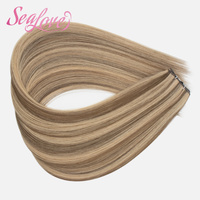 Extensions de cheveux OEM Genius Weft, couleur et longueur personnalisées, commande d'échantillon, faible MOQ pour les marques d'extensions capillaires
