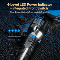Lampe torche LED en fibre de carbone 3W haute intensité rechargeable, étanche IP66, 18650, pour atelier, garage, camping, inspection