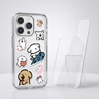 Étui de téléphone portable personnalisable 2 en 1 transparent magnétique TPU+PC antichoc et antiseismique mince