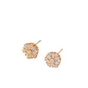 Nuevos pendientes elegantes de gama alta con pétalos para mujer, circonita brillante, moda de moda, luz, temperamento de lujo, aniversarios - Product Image 5