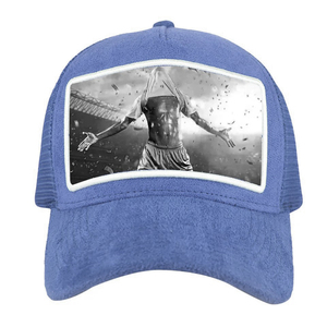 Gorra Trucker de Terciopelo Personalizada al por Mayor, Gorra Trucker de 5 Paneles con Parche Bordado de Sammet <span class=keywords><strong>Mossa</strong></span>, Gorra de Terciopelo con Imagen - Product Image 2