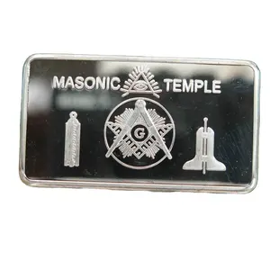 Selling Metal Badges 1 Oz .100 Silver Mills .999 Masonic Bar Commemorative Coin