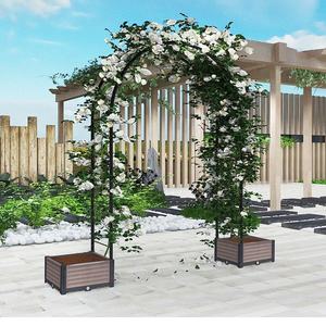Gartenpavillon mit Pflanzgefäß, Pergola für Kletterpflanzen, Hochzeitsbogen für Zeremonien - Product Image 2