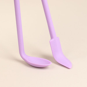 <span class=keywords><strong>Spatule</strong></span> <span class=keywords><strong>mini</strong></span> en <span class=keywords><strong>silicone</strong></span> multicolore à double extrémité, long manche, grattoir à pot, cuillère antiadhésive pour crème cosmétique, confiture, miel, maquillage - Product Image 2