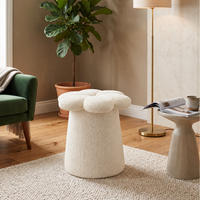 Bangku Ottoman Lembut Bentuk Jamur Chenille yang Dapat Disesuaikan, Pouf Kain, Sandaran Kaki, Cocok untuk Sofa, Ruang Tamu, Kamar Tidur, Sekolah, Rumah Modern