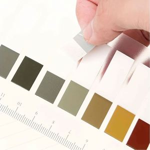 แท็บสีโมรันดี PET - กระดาษโน้ตแบบมีกาวในตัว 10 สี เขียนได้ พร้อมไม้บรรทัดสำหรับทำเครื่องหมายหน้า - Product Image 3