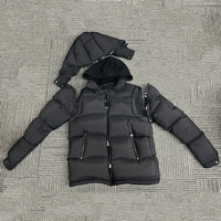 Veste d'hiver décontractée pour homme avec fermeture éclair, légère, à capuche, matelassée, sans couture, imperméable, grande taille