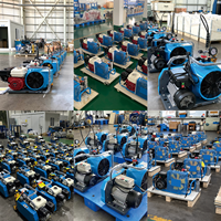 TUXING ODM OEM 100LPM 4KW haute pression HPA 4500psi 300bar 30mpa ventilateur refroidissement essence PCP respiration plongée sous-marine compresseur d'air