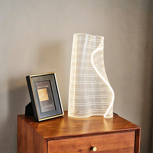 Copper Modern Creative Acrylic Paper Lamps Minimalist Custom <b>Table</b> Lamp Home Deco Bedroom <b>Bedside</b> <b>Table</b> Lamps - Product Image 4