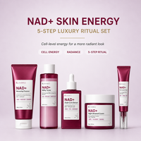 Ensemble de soins de la peau NAD+ haut de gamme en 5 étapes, marque privée OEM, hydratant, raffermissant, anti-rides, unifiant le teint, produits de soins de la peau coréens