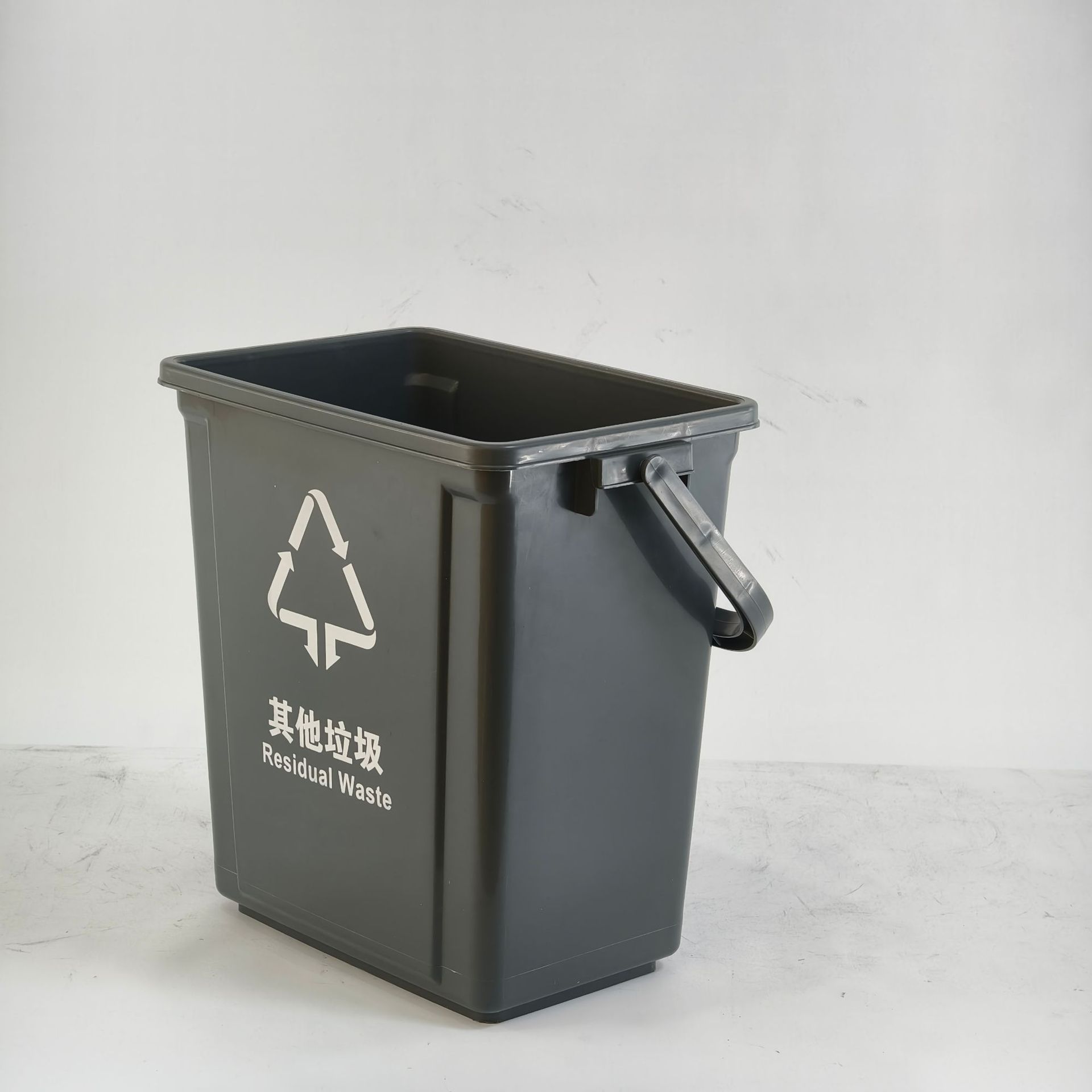 10L square bin (gray, for general waste)