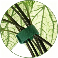 Sangle auto-agrippante double face en polyester vert, attache réglable et réutilisable pour plantes grimpantes et fixation de guirlandes florales