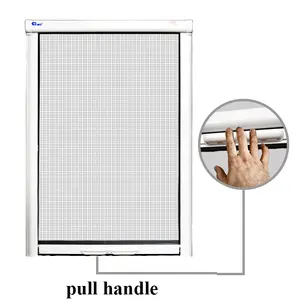 Mosquitero retráctil de aluminio o PVC para ventana Vertical, pantalla para insectos con mosquitera de fibra de vidrio