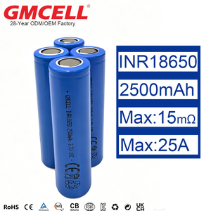 ก้อนแบตเตอรี่ INR18650 2500mAh 3.7V NMC 18650สำหรับของเล่นรถยนต์ - Product Image 1