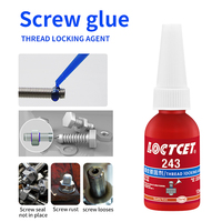LOCTCET 243 10ml Adhésifs acryliques anaérobies Résistance moyenne Blue Threadlockers Vis Colle Résistance à l'huile Agent de blocage du filetage