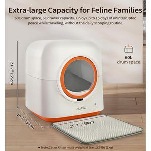 Arenero Inteligente para Gatos Made4Pets de 60L, Autolimpiable con Control por Aplicación, para Gatos de Interior - Product Image 4