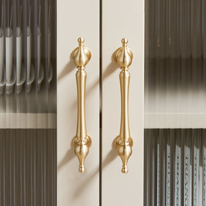Modern Solid Brass Furniture Wardrobe <b>Drawer</b> Knob Brushed Finish Zinc <b>Pulls</b> for Bedroom Kitchen Bathroom Gym - Product Image 4