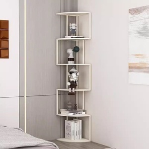 Estantería <span class=keywords><strong>de</strong></span> Esquina Triangular <span class=keywords><strong>de</strong></span> Hierro para Libros, Mueble <span class=keywords><strong>de</strong></span> Almacenamiento para Sala <span class=keywords><strong>de</strong></span> Estar y Dormitorio, Estante <span class=keywords><strong>de</strong></span> Exhibición para el Hogar - Product Image 1