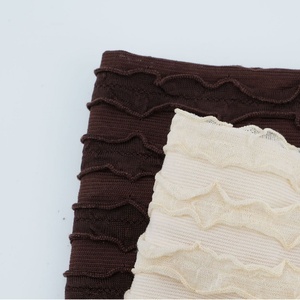 Bandeau en tissu tricoté extensible rétro européen-américain, motif macarons, rayures horizontales, dentelle à volants, bordure de l'oreille, bandeau de yoga en tricot - Product Image 2