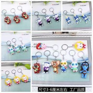 Porte-clés en silicone de dessin animé, pendentif en caoutchouc souple de 3-6 cm pour filles, cadeau pour sac de voiture, Saint-Valentin, Fête des Enfants - Product Image 1
