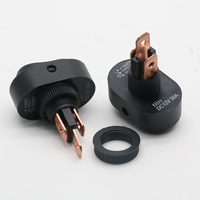 Interrupteur à bascule à bouton-poussoir LED lumineux 30A 12VDC en plastique SPST 3 broches marche-arrêt rouge vert bleu 12mm