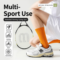 Chaussettes de course en tricot personnalisées avec logo, vente en gros, chaussettes de sport athlétiques anti-ampoules à compression pour hommes et femmes