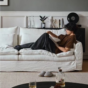 Sofa vải hiện đại, có thể tháo rời và có thể giặt được, hàng thẳng, mềm mại và thoải mái, sofa mây - Product Image 5